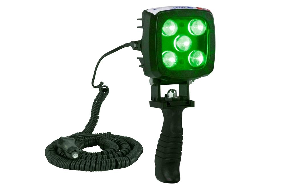 25W Green LED Handheld Hunting Spotlight - 2250 Lumens - Durable Construction - IP67 - PuriLite