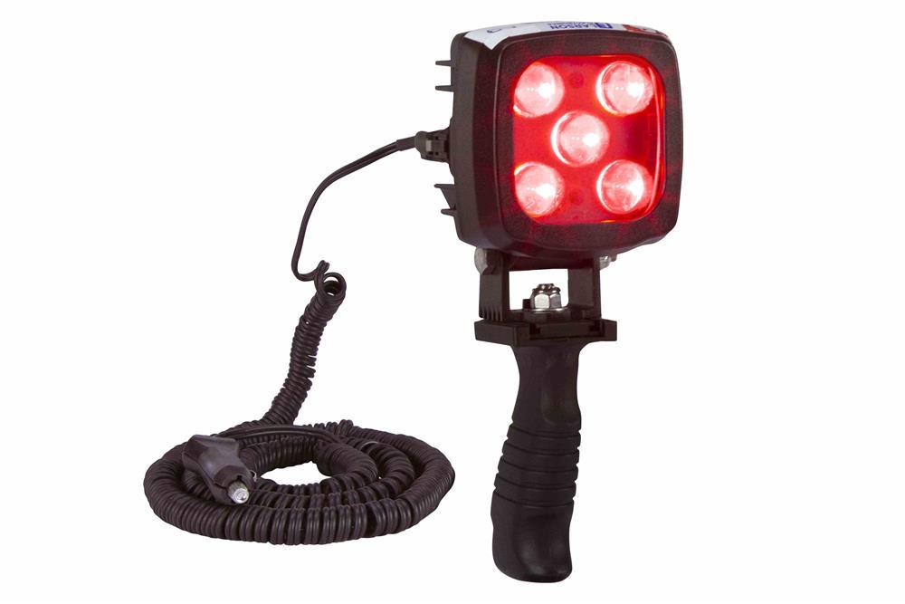 25W Red LED Handheld Hunting Spotlight - 2250 Lumens - Durable Construction - IP67 - PuriLite