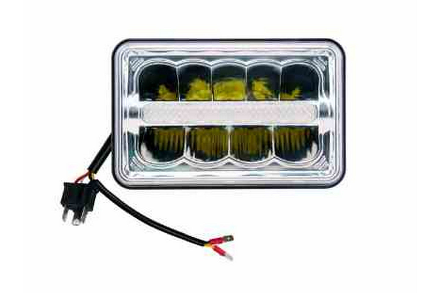 Larson 45W 4x6 External LED Headlights - Low/High Beams - 10-30V DC - Chrome Reflector - PuriLite