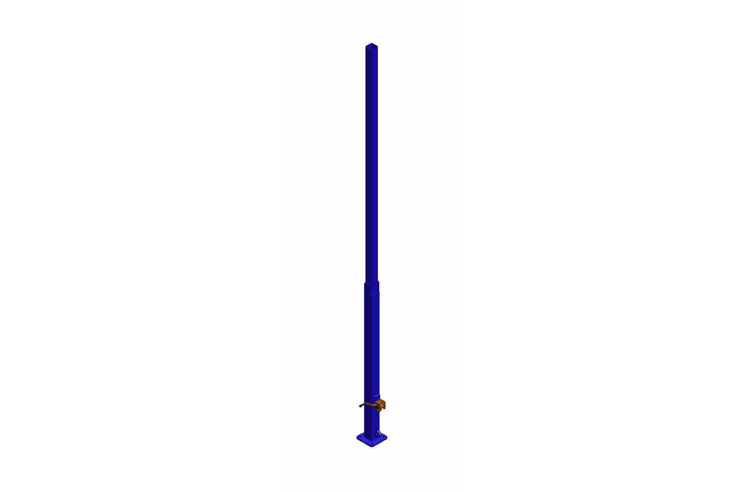 Larson 20 Foot Fold Over Light Pole - Single Stage Light Tower - Steel Plate Platform - Slip Fitter - PuriLite