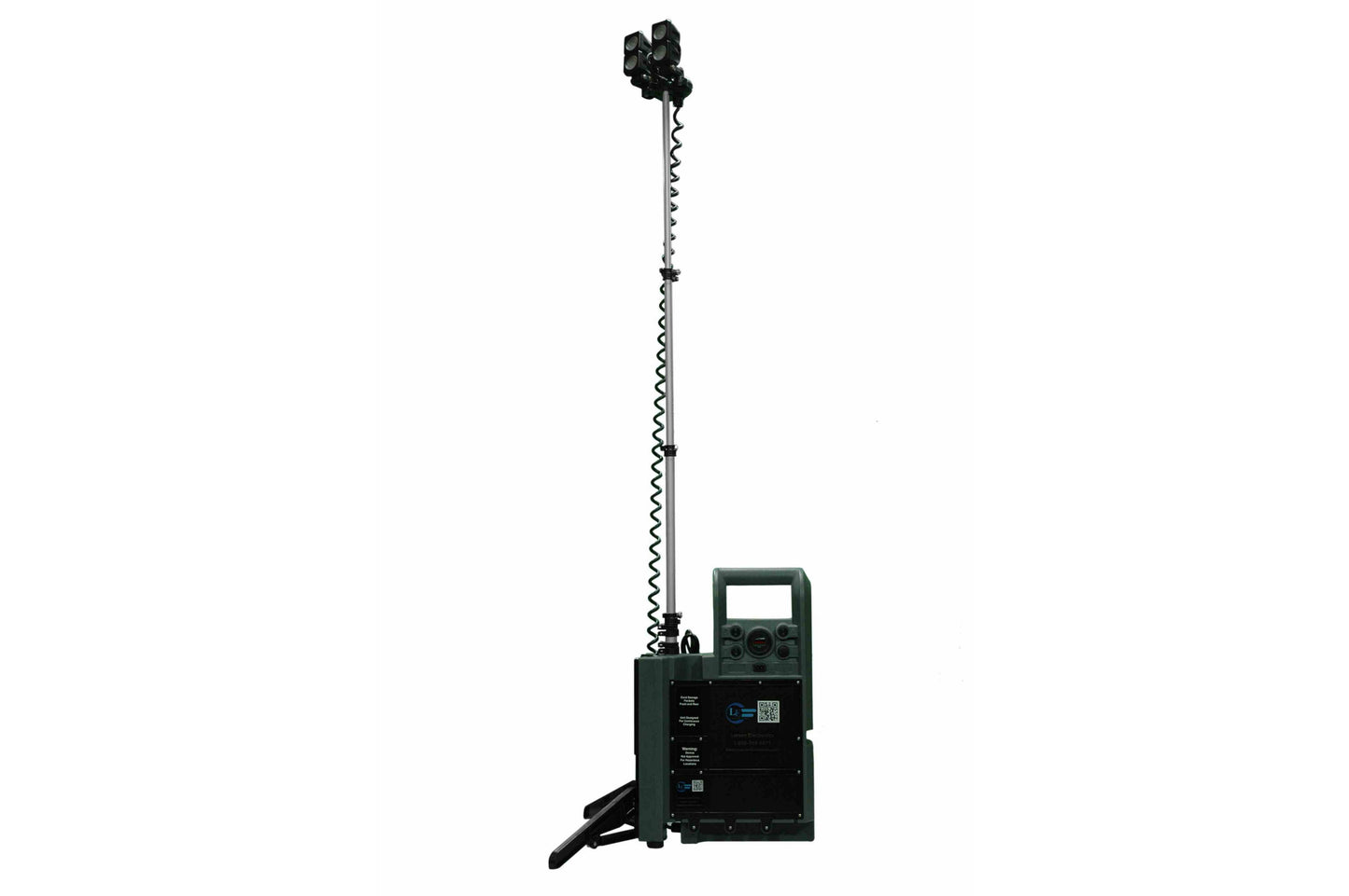 Larson Portable LED Light Tower w/ Telescoping Light Heads - 4, 10-Watt LEDs - Rechargeable Battery Powered - PuriLite