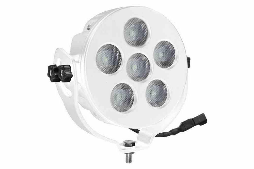 LED Boat Light - 60 watts - 6 X 10 Watt - 5400 Lumens - 6 inch round - IP68 - Stud mount - PuriLite
