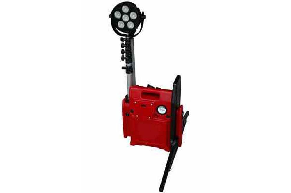 Portable, Rechargeable LED Light Tower - 6, 10-Watt LEDs - 5400 Lumen - 6.5 Hour Runtime - PuriLite
