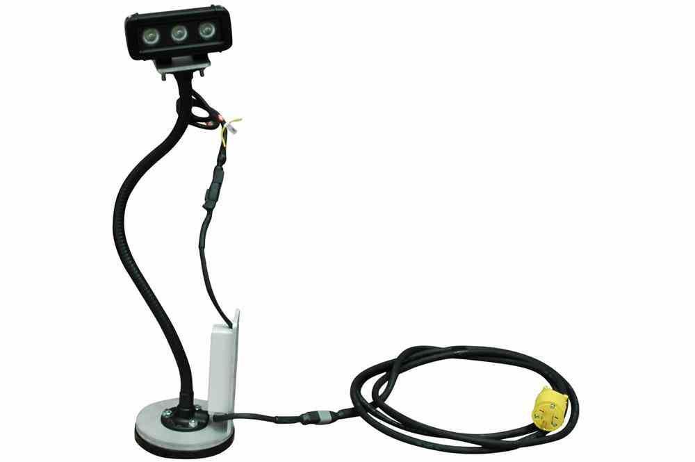 9 Watt High Output LED Light Emitter on Magnetic Base Goose-Neck Arm - 120-277V - PuriLite