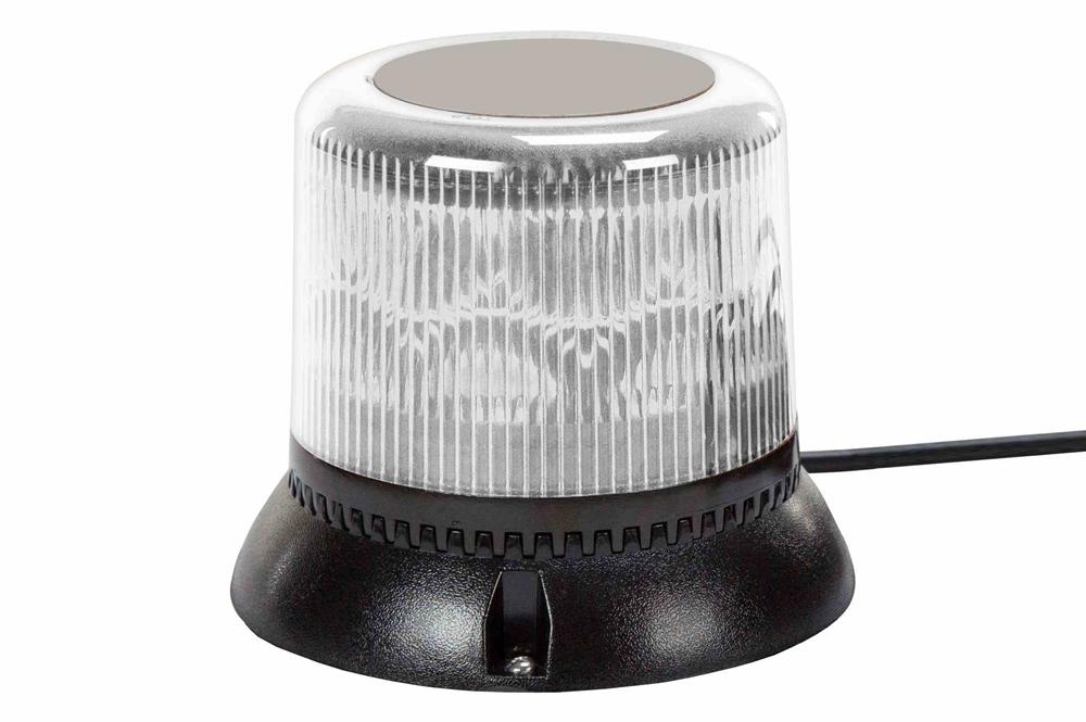 10.2 Watt Single LED Strobing Beacon - Pipe Mount - White - High Output Strobe Light - PuriLite