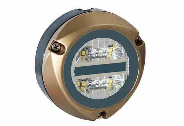 Larson 25W Surface Mount Underwater LED Light - 10-30V DC - 2,000+ lms - Bronze - IP68 Compliant - PuriLite