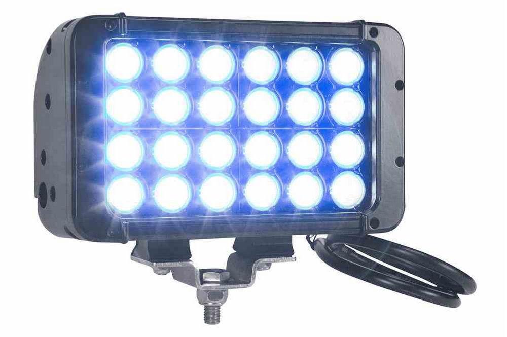 LED Light Emitter - 24 LEDs - Blue Illumination - 72 Watts - 4230 Lumens - 575'L X 70'W - PuriLite