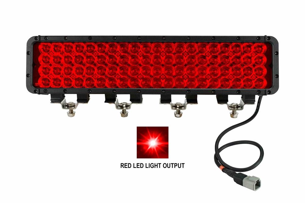 LED Emitter - 80 Red LEDs - 20 x 4 LED Array - 14,400 Lumen - 1750'L x 300'W Beam - Extreme Environment - PuriLite