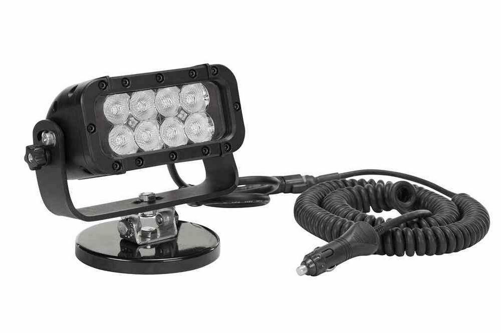 Infrared LED Light Bar w/ Magnetic Base - Trunnion Mount - 325'L X 70'W Spot Beam - 8, 3-Watt LEDs - PuriLite