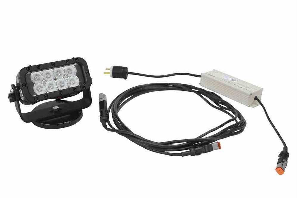 LED Machine Light - 200lb. Magnetic Mount - 100'L X 85'W Beam - 24 Watt - Runs Off 110VAC - PuriLite