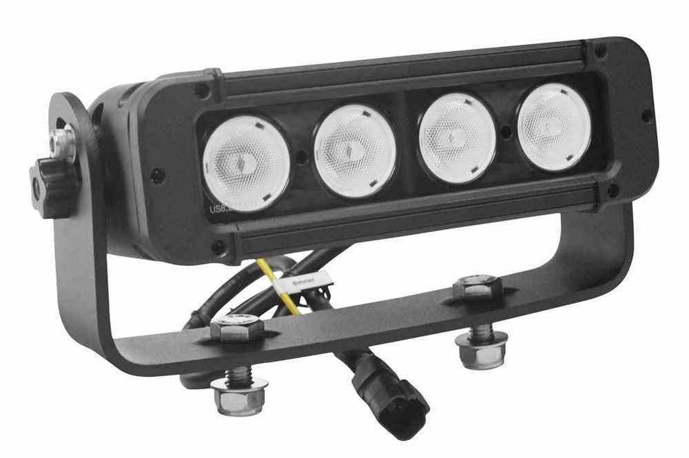 Adjustable Trunnion Mount LED Light Emitter - 4, 10-Watt LEDs - 450'L X 75'W Spot Beam - 3440 Lumens - PuriLite