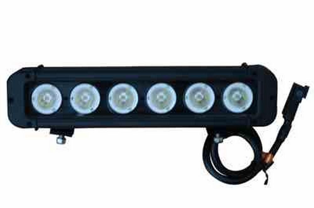 Trunnion Mount LED Light Emitter - 6, 10-Watt LEDs - 5160 Lumen - 525'L X 80' Spot Beam - Extreme En - PuriLite