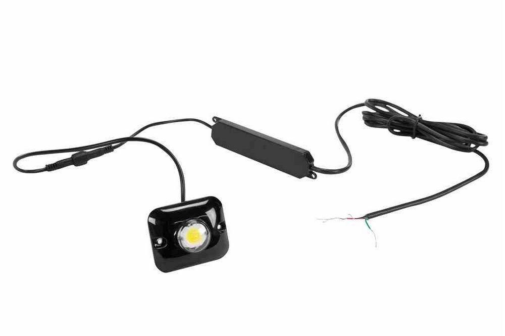 High Intensity LED Strobe Light - 10 Watt - 10~30 Volts DC - Permanent Mount - 14 Strobe Patterns - PuriLite