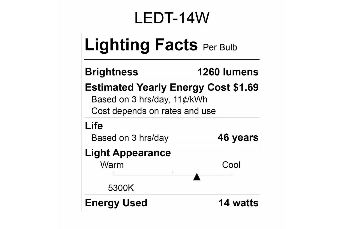 Larson 2' LED Light Tube - Replaces F17 T8 Bulbs - 50,000 Life Hours - 14 Watts - 1260 Lumen - PuriLite