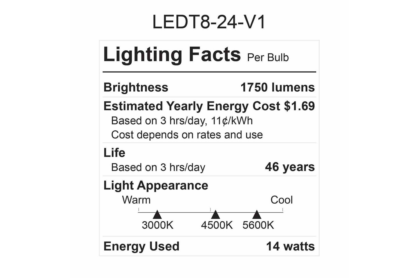 Larson 14 Watt LED Bulb - 2 Foot T8 Lamp - Replacement or Upgrade for Fluorescent Lights - PuriLite