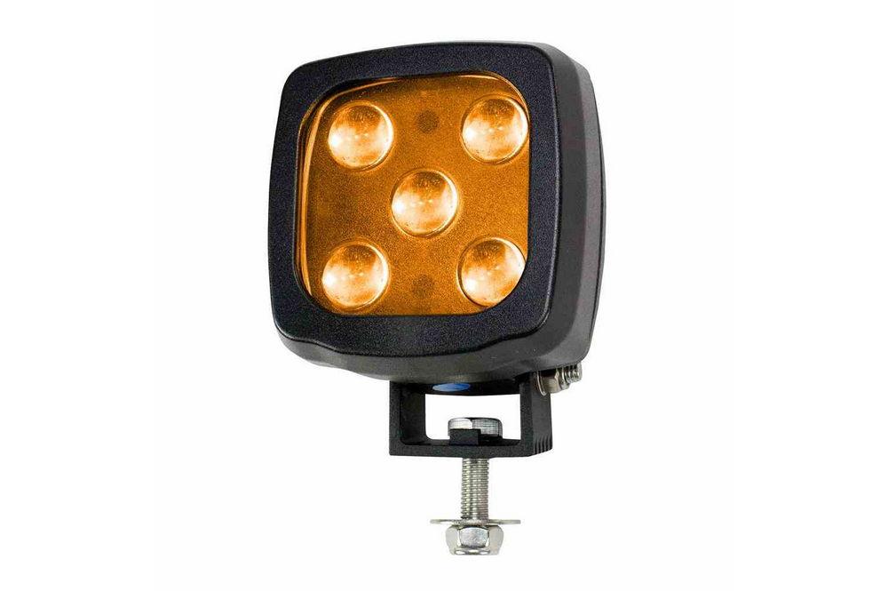 Amber Forklift LED Warning Spotlight - 25W 2250 Lumen - 9-60V DC - Pedestrian Safety Light - IP67 - PuriLite