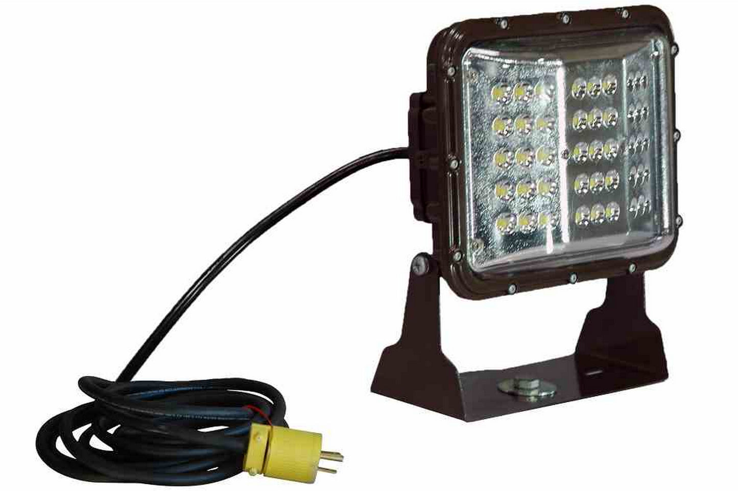 Larson 60 Watt Remote Control Color Changing LED Wall Pack Light - 10' Cord - U-Bracket Mount - Wide Flood - PuriLite