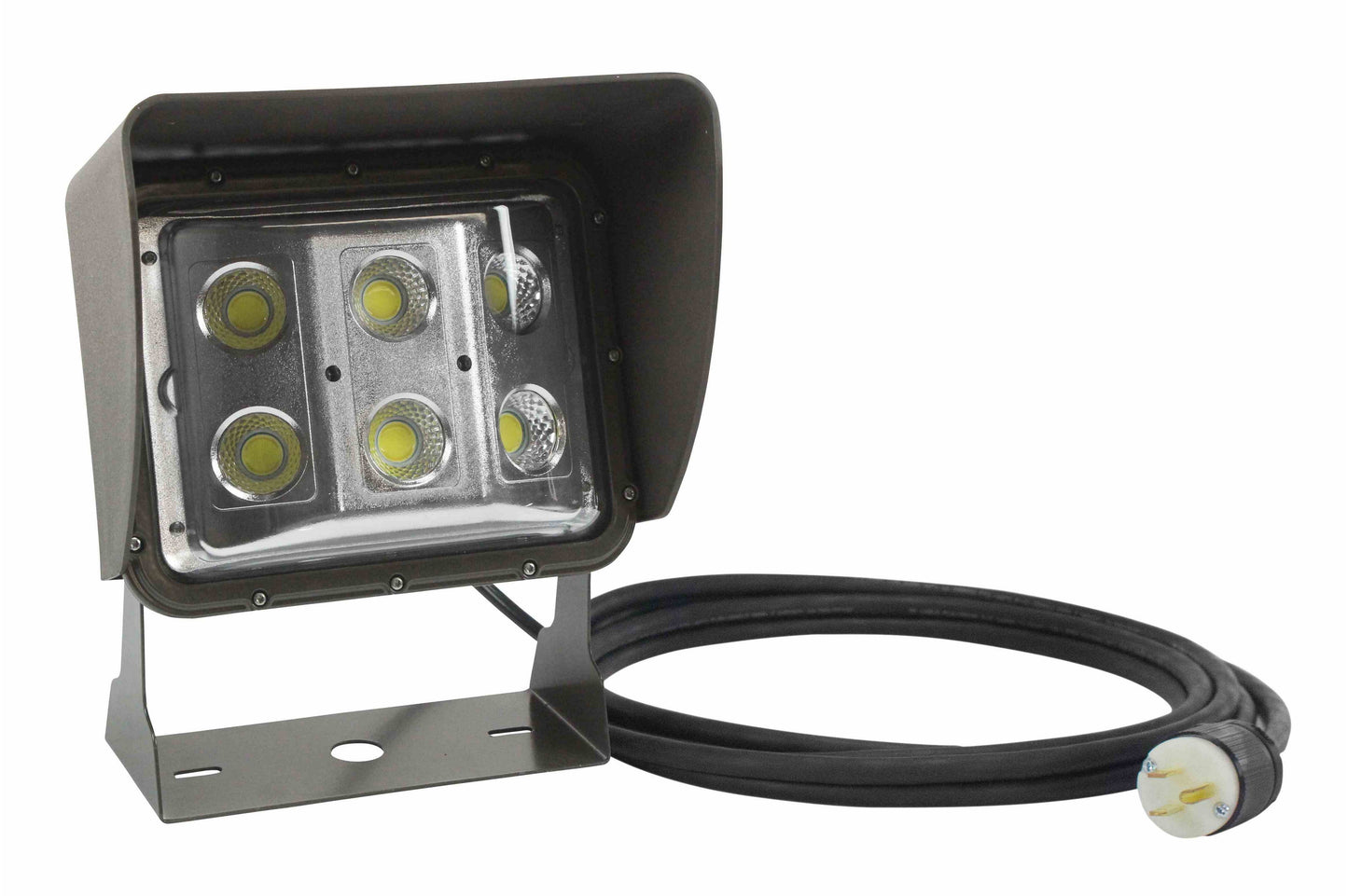 Larson 60 Watt LED Low Profile Wall Pack Light With Glare Shield and 10 Ft Cord - U Bracket Mount - PuriLite