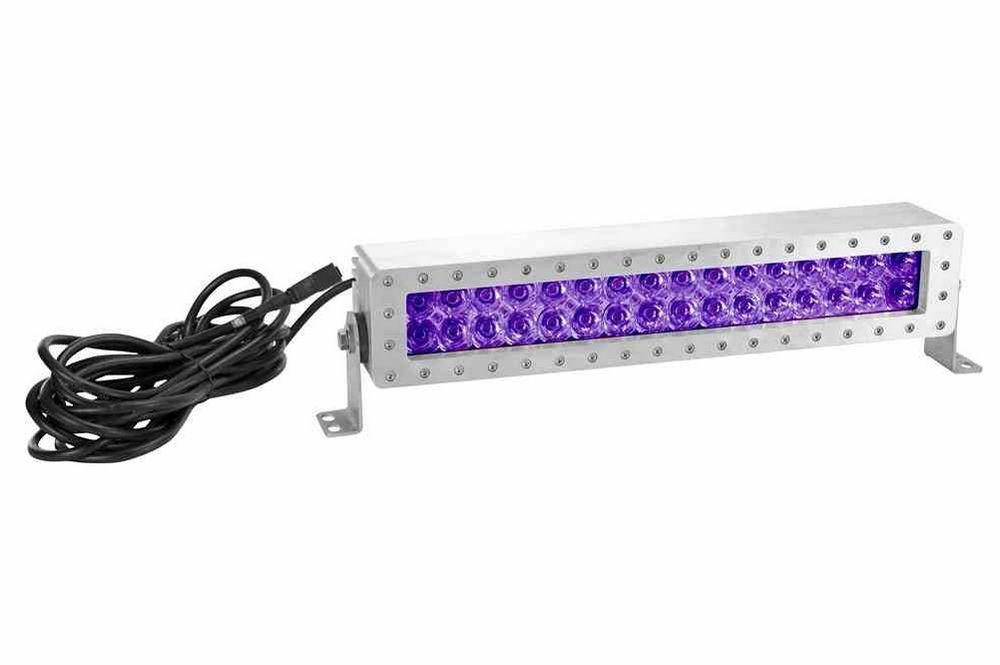 96W Ultraviolet LED Light Bar - Submersible Underwater Light - 1100'L X 200'W Spot - 9-42VDC - PuriLite