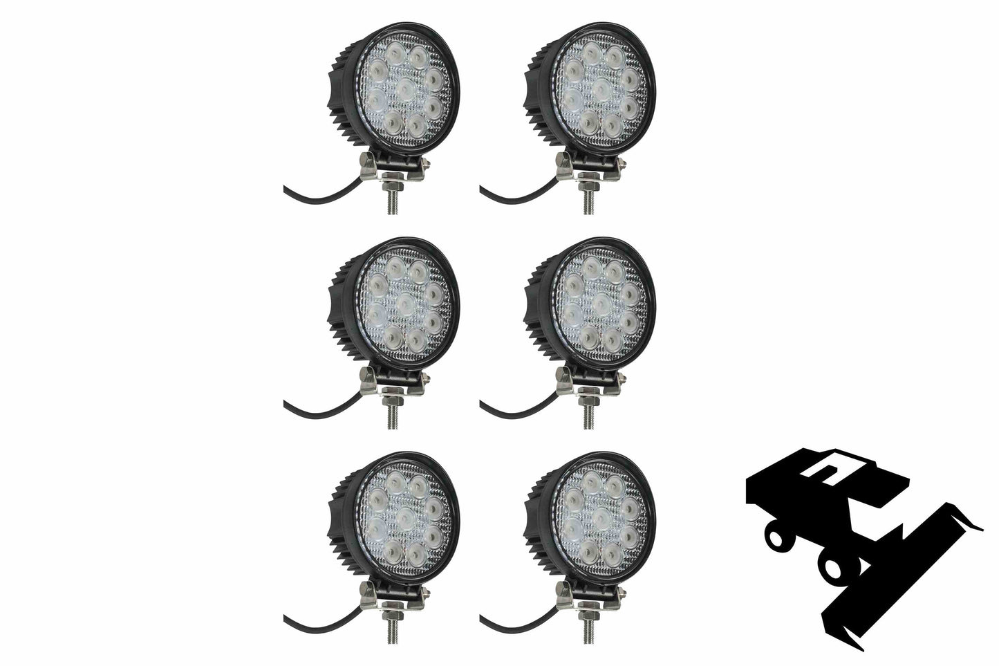 Larson 2008 RBR Vector 300 Combine Grain Tank & Unloader Headlight LED Flood Light Kit - (6) IL-LED-27R - PuriLite