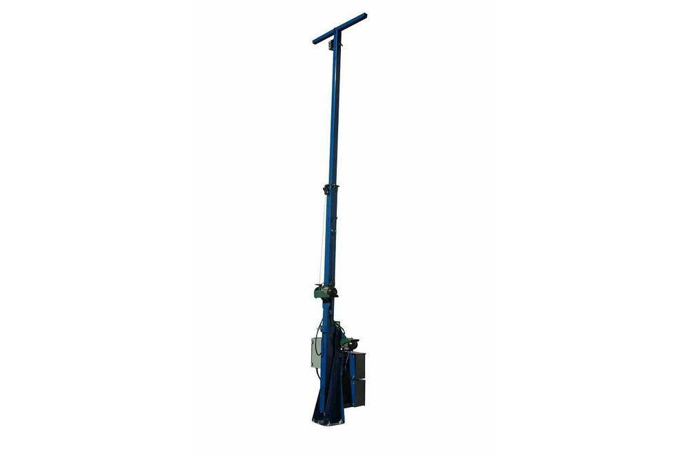 25 Foot Light Mast w/ Electric Winch Operation - Fold Over Light Boom - Two Stage Light Tower - PuriLite