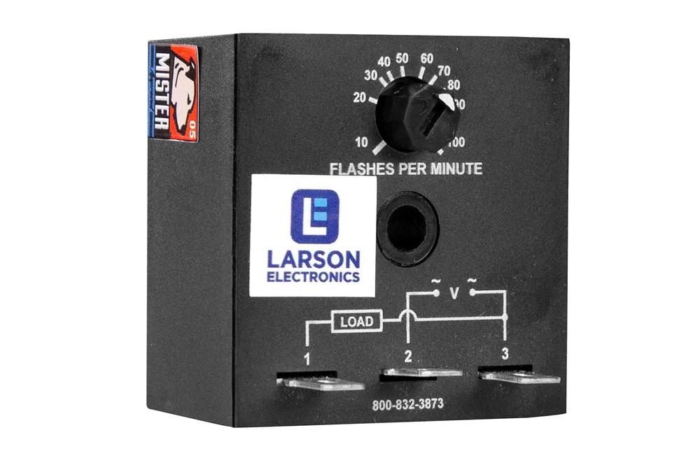 Adjustable Strobing Relay - 10 Amps - 24-240VAC Input Voltage - Adjustable 10-100 Flashes Per Minute - PuriLite