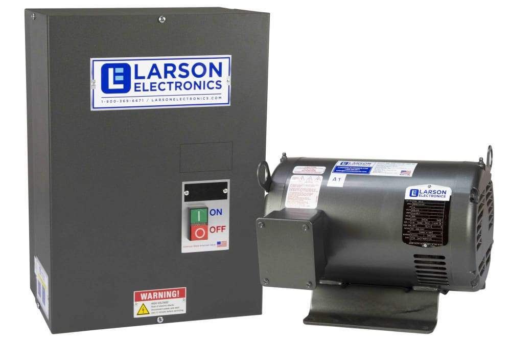 Rotary Phase Converter for 100HP Easy Loads, 460V 1PH to 3PH, 68 Amps Output, 125HP Idler, NEMA 1 - PuriLite