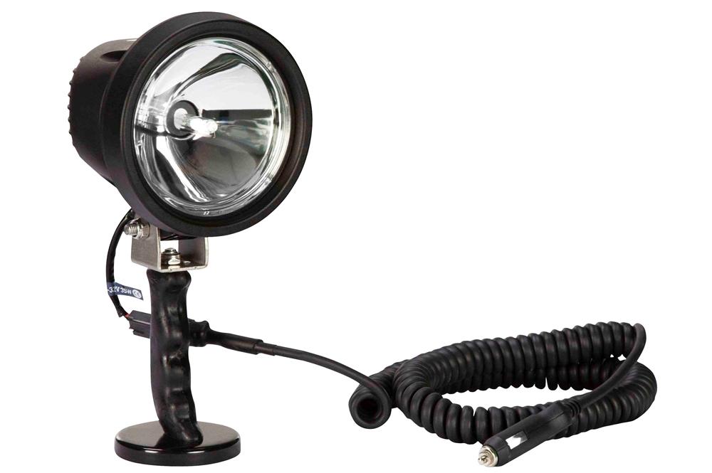 Spotlight - 35 Watt HID - 15 Million Candlepower -Handheld w/ Magnet Base - 16' Coil Cord -Cigarette - PuriLite