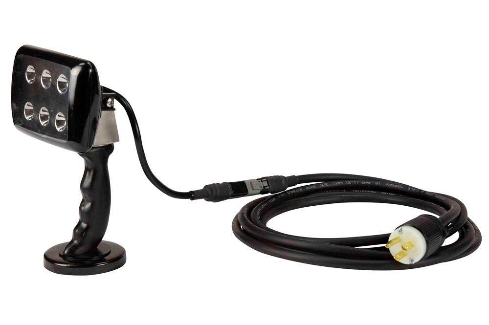 6 Watt LED Light with Magnetic Base - 12 Foot Cord - Handle - 120-277V - Magnetic Flood Light - PuriLite