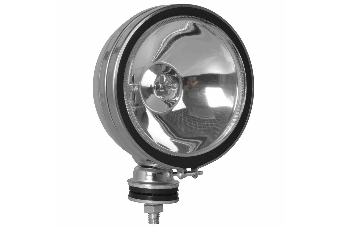 Larson 100 Watt Halogen Off Road Lights - Chrome - Stud Mount - 1 Pair - 6 inch Round - PuriLite