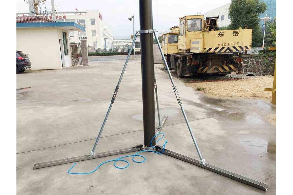 Ground Mounting Tripod for Pneumatic Masts - Stainless Steel - Multiple OD Sizes Available - PuriLite