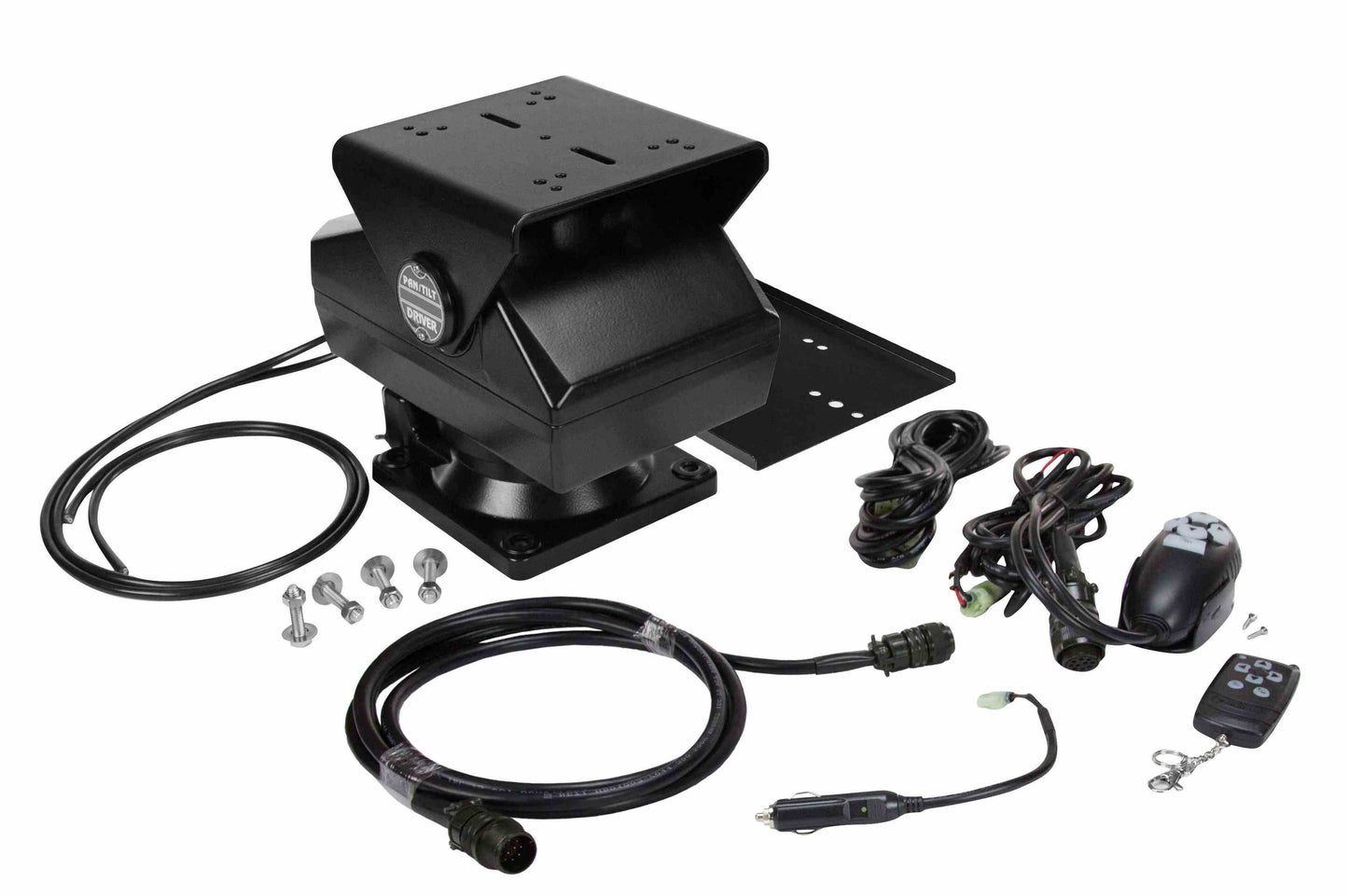 Larson Remote Controlled Pan Tilt Base Rotates and Tilts with Mounting Plate - 50FT Input Cable - PuriLite
