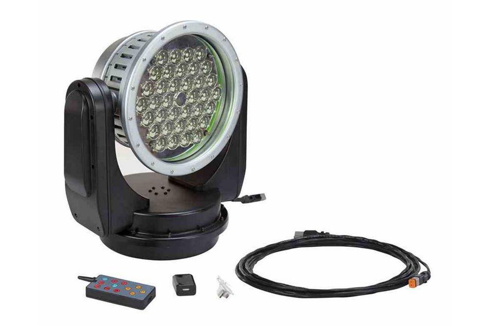 80 Watt Wireless Remote Control LED Spotlight - 24 Volt DC - Spot to Flood - Permanent Mount - PuriLite