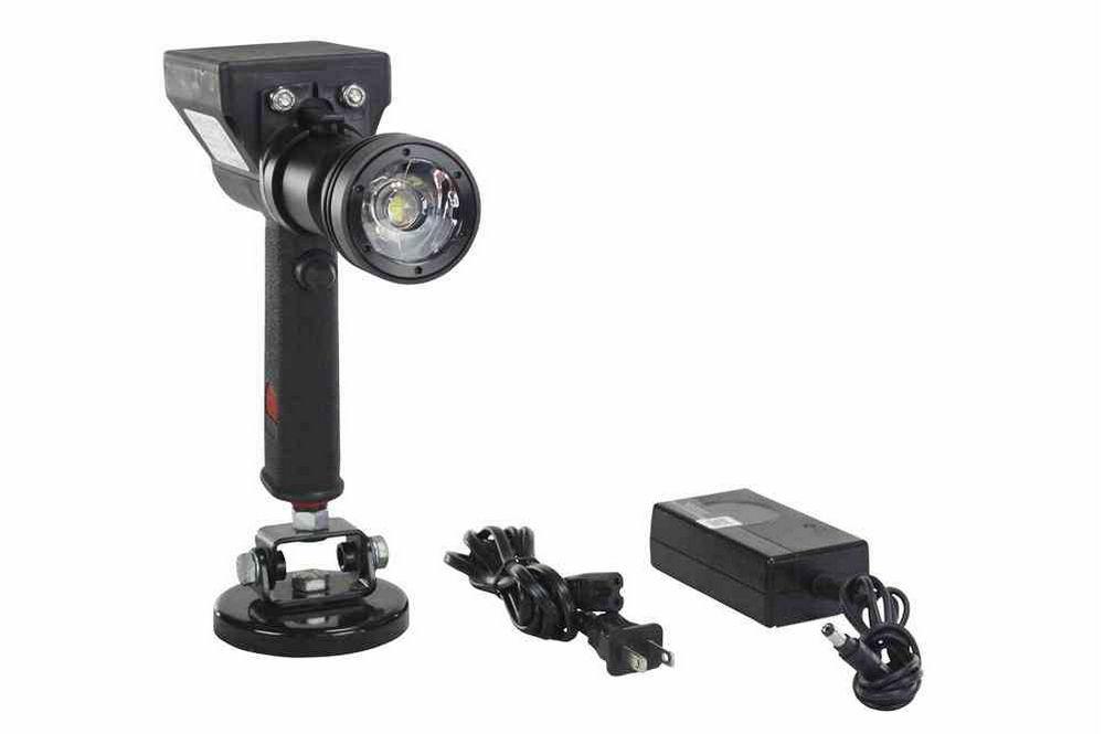 LED Handheld Light - 10 Watt - Rechargeable - 800 Lumen - 800'L X 75'W Beam - 100lb Magnet Base - PuriLite