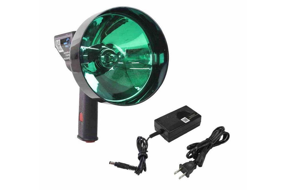 5 Million Candlepower Handheld Rechargeable Spotlight - Green Hunting Lens - Spot/Flood - PuriLite