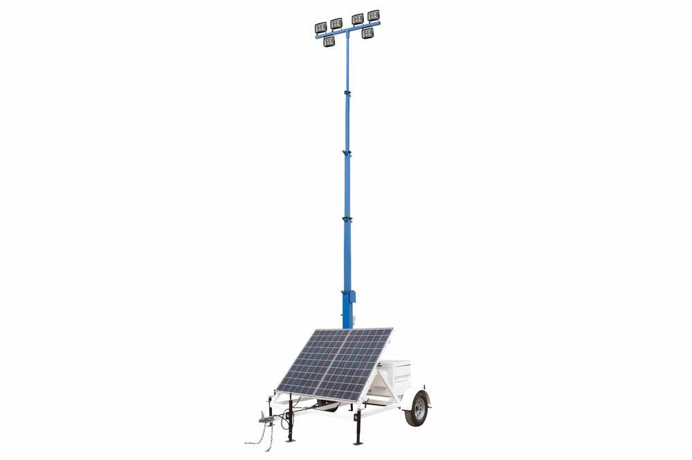 *RENT* 300W Solar Light Tower - 30' Light Tower - 7.5' Trailer - (6) 50W Lamps -Backup LPG Generator - PuriLite
