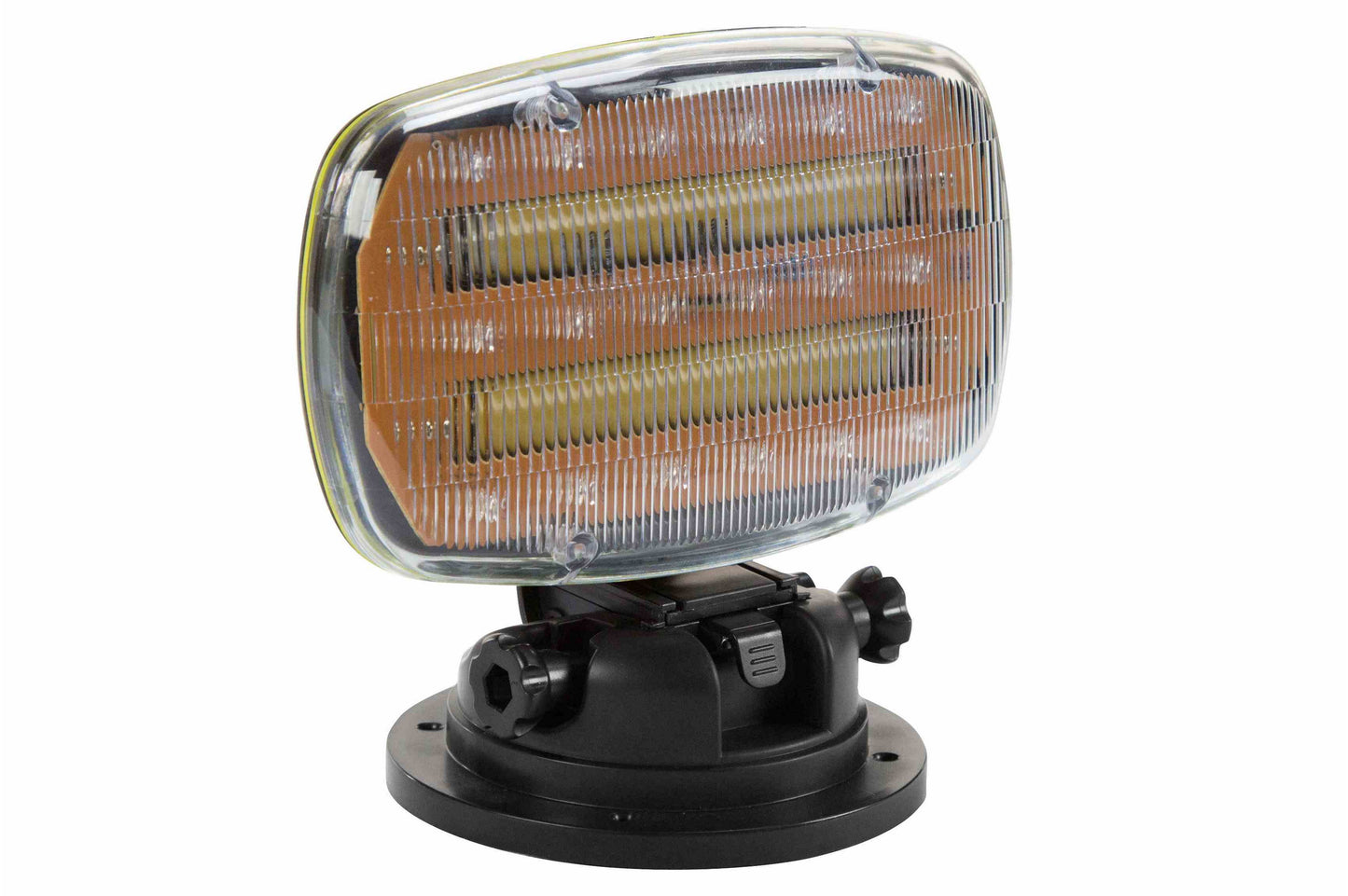 Larson LED Strobe Light (battery powered) Adjustable Locking Magnet Base - CLEAR / WHITE LENS - SL-ALM-W - PuriLite