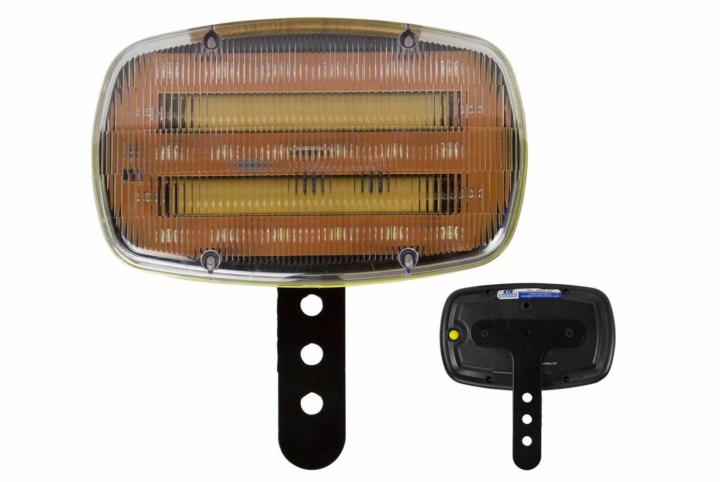 Larson LED White Strobe Light - 18 LEDS - Battery Powered - Bracket Mount - Continuous & Strobe Output - PuriLite