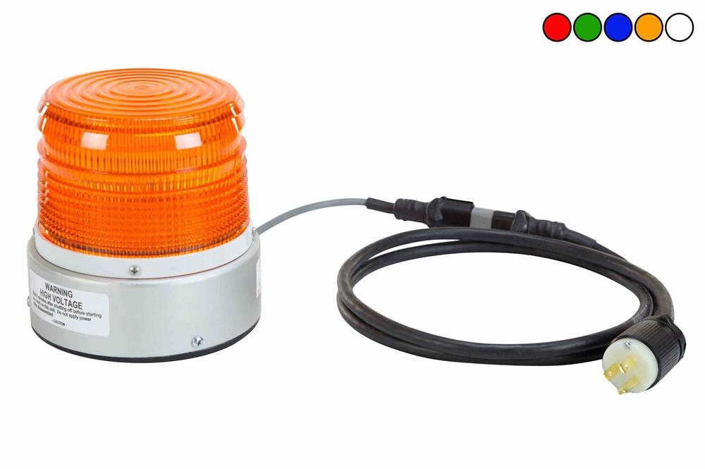 Surface Mount 110 Volt Strobe Light - 88 Flashes per Minute - 360° Illumination - 5' Cord w/ Plug - PuriLite