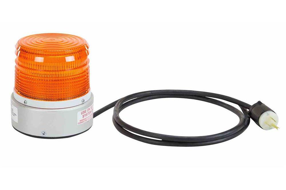 110 Volt Strobe Light - Permanent Mount - 88 Flashes p/ Minute - 6' Cord w/ 110V Cord Cap - PuriLite