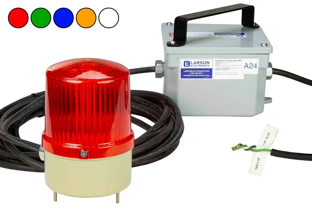 Class II Strobe Light with Motion Sensor - 277V AC - 54 Flashes Per Minute - 4 Color Options - PuriLite