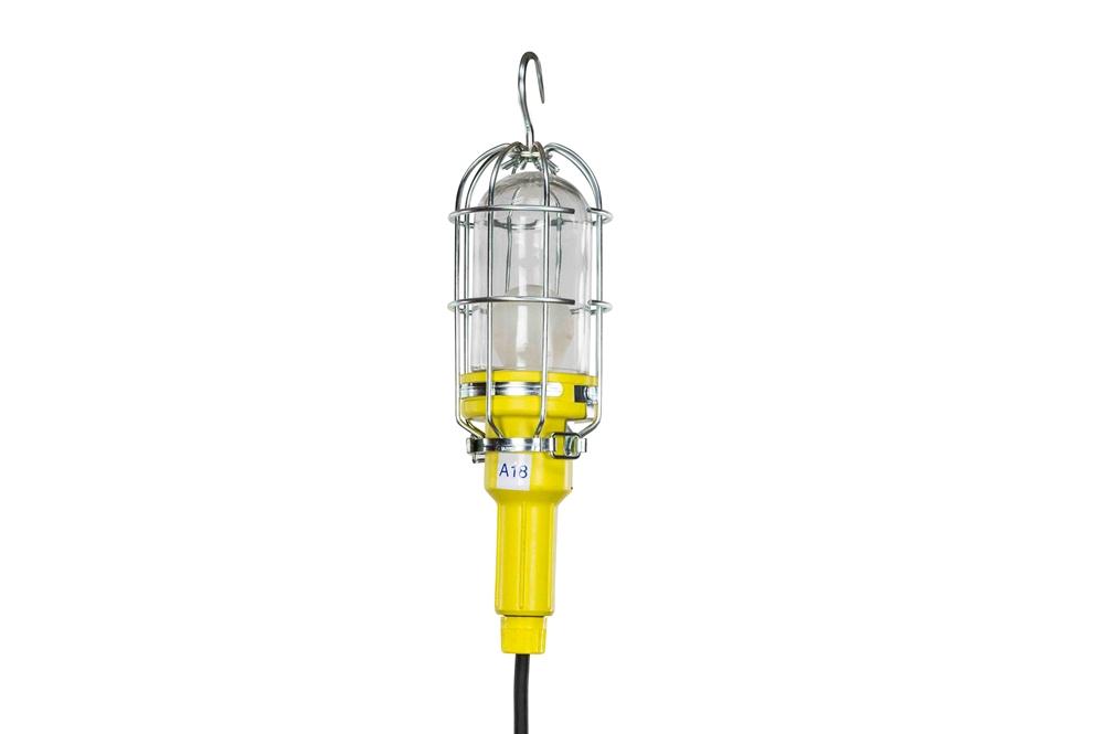 100 Watt Incandescent Vapor Proof Droplight / Handlamp - 50' 16/3 SOOW Cord - NEMA 4X - PuriLite