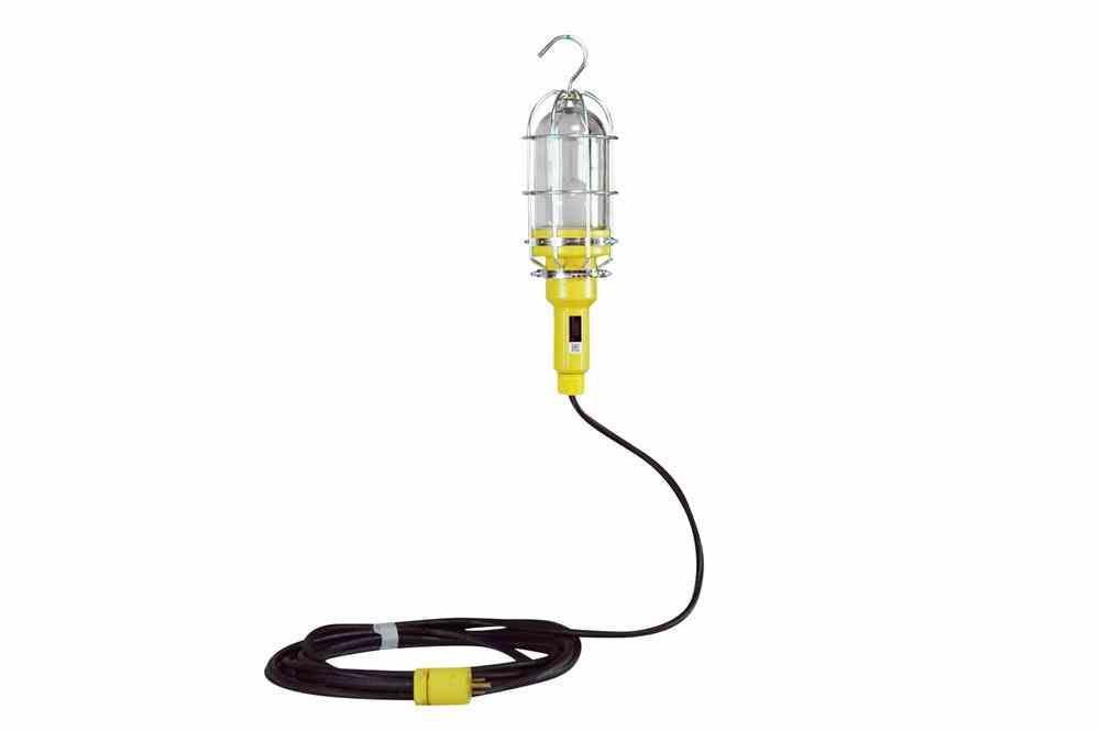 26W Vapor Proof (Waterproof) Trouble Light / Drop Light - Lexan Globe - 150' 12/3 SEOOW Cable - PuriLite