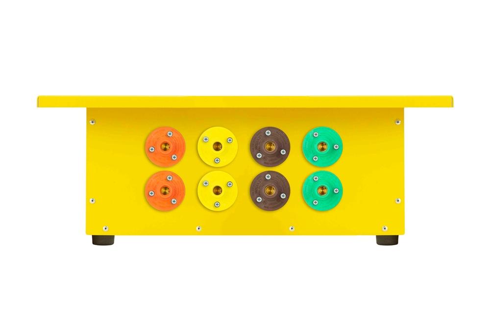 Portable Camlock Splitter Box - (4) 200A Camlock Inputs - 2 Sets of (4) 150A Camlock Outputs - PuriLite