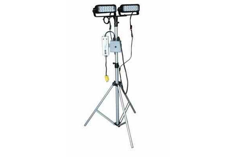 Portable LED Telescoping Light Tower - 72 Watts -Extends 3.5'-8' - Adjustable U-Bracket - 120-277VAC - PuriLite
