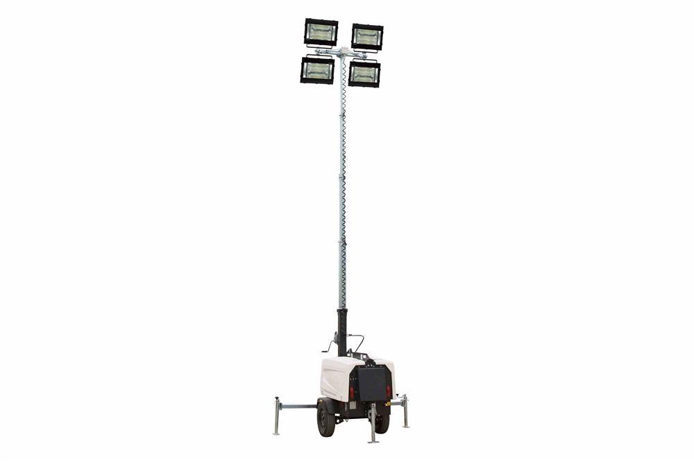 4000 Watt LED Light Plant - 7,500W Generator - Water Cooled Diesel Engine - 14' to 30' Mast - PuriLite