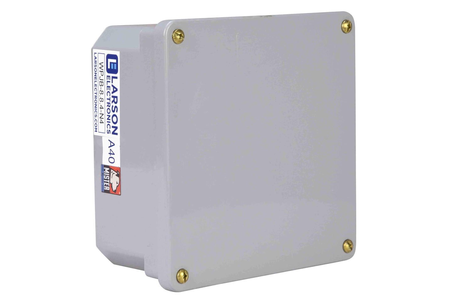 Larson Weatherproof Junction Box - 8"x 8"x 4" - Corrosion Resistant Plastic Moulding Construction - NEMA 6P - PuriLite