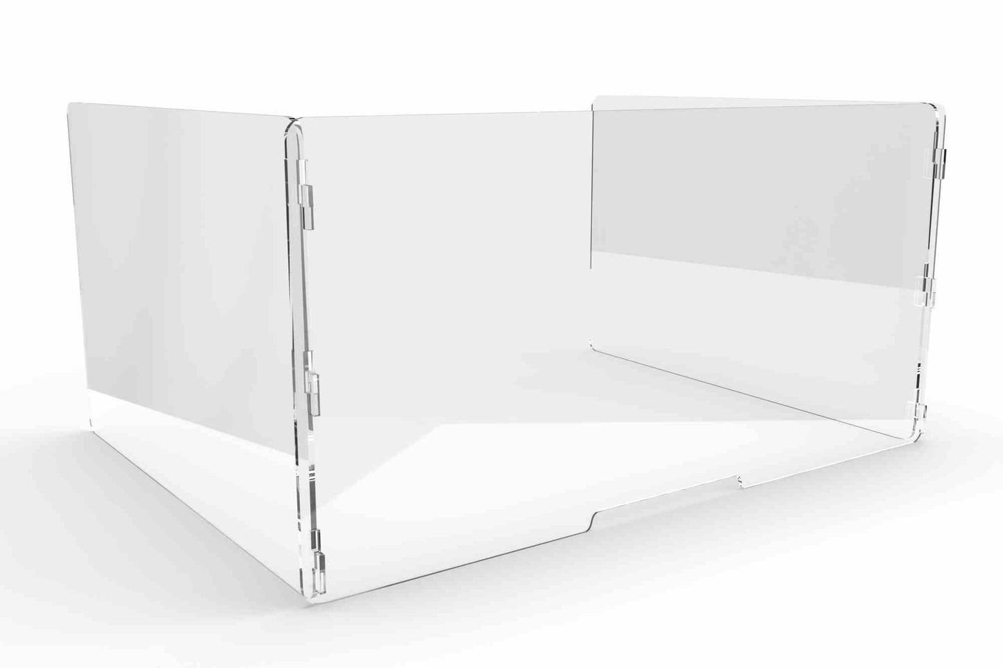 Larson U-Shape Divider - NO Tools Required for Assembly - 23.5" x 48" Dimensions - 1/4" Thick Clear PETG Construction - Sneeze Guard - PuriLite