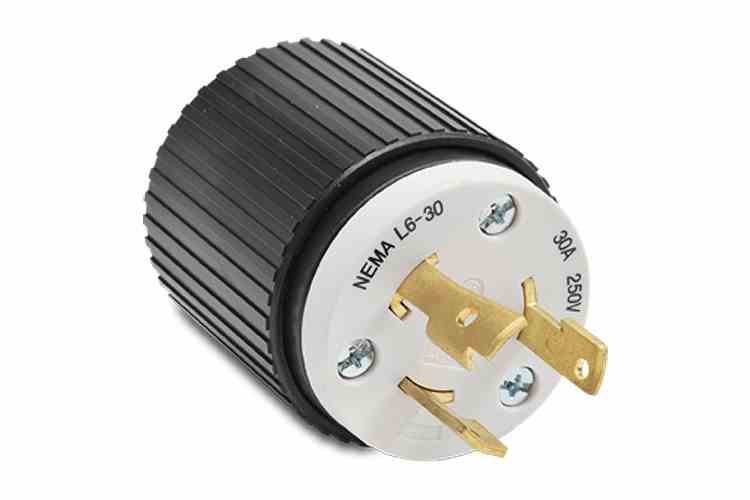 Larson NEMA L6-30 Twist Lock Plug - IP20 - 30 Amp - 250V - 2-Pole, 3-Wire - PuriLite