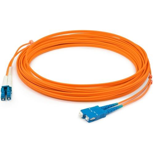 Add-On Computer AddOn 2m Multi-Mode fiber (MMF) Duplex SC/LC OM1 Orange Patch Cable - 6.6 ft Fiber Optic Network Cable for Network Device, Transceiver/Media Converter - First End: 2 x SC Male Network - Second End: 2 x LC Male Network - Patch Cable - Oran - PuriLite